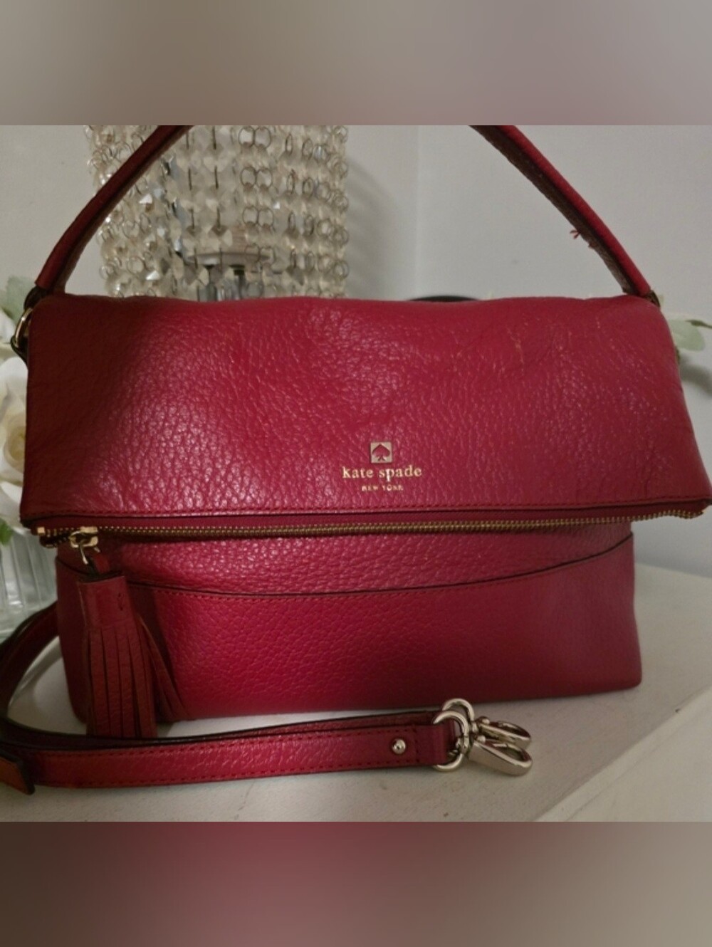 Kate Spade Red Leather Women's Bag